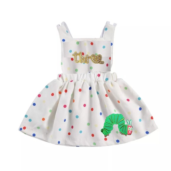 The very Hungry Caterpillar Rainbow dress Smash Third Birthday Outfit Clothes